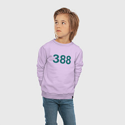 Свитшот хлопковый детский 388 - Игра в кальмара, цвет: лаванда — фото 2