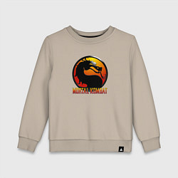 Свитшот хлопковый детский Мортал Комбат, цвет: миндальный