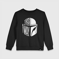 Свитшот хлопковый детский This is the way helmet The mandolorian, цвет: черный