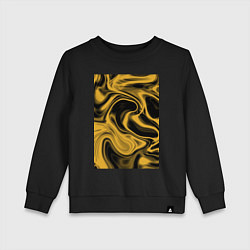 Свитшот хлопковый детский Liquid gold, цвет: черный