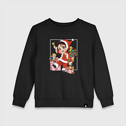 Свитшот хлопковый детский New year Tanjiro Demon slayer, цвет: черный