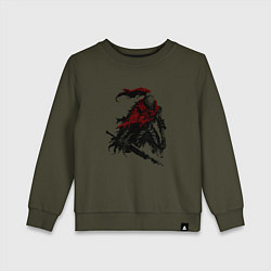 Свитшот хлопковый детский Боевой элитный рыцарь, цвет: хаки