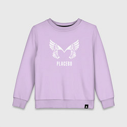 Свитшот хлопковый детский Placebo - logo, цвет: лаванда