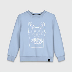 Свитшот хлопковый детский The Rasmus - cat rock, цвет: мягкое небо