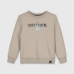 Свитшот хлопковый детский The witcher 4 logo, цвет: миндальный