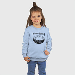 Свитшот хлопковый детский Властелин колец - кольцо, цвет: мягкое небо — фото 2
