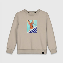 Свитшот хлопковый детский Hide and seek, цвет: миндальный