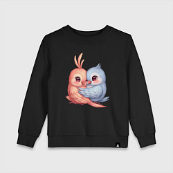 Детский свитшот Влюбленные попугайчики