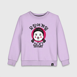 Свитшот хлопковый детский South Korea girl, цвет: лаванда