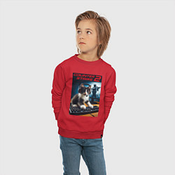 Свитшот хлопковый детский Counter strike 2 - kitten, цвет: красный — фото 2
