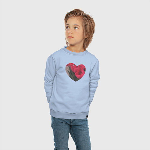 Детский свитшот Валентинка / Мягкое небо – фото 4