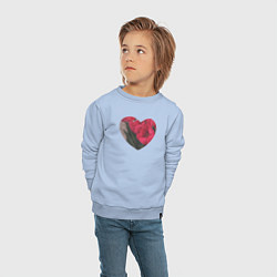 Свитшот хлопковый детский Валентинка, цвет: мягкое небо — фото 2