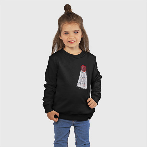 Детский свитшот Печать космодесантника / Черный – фото 3