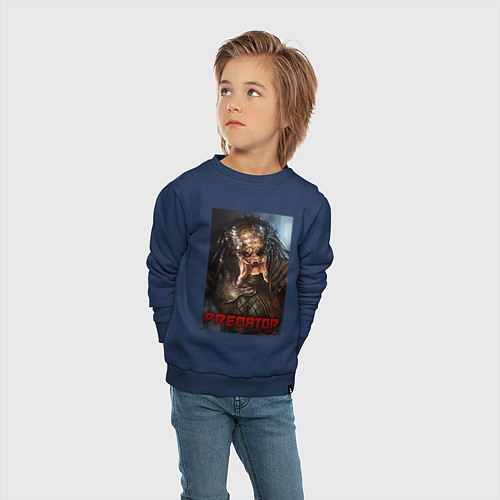 Детский свитшот Predator movie / Тёмно-синий – фото 4