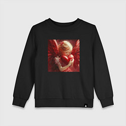Детский свитшот Ангел любви с сердцем в руках