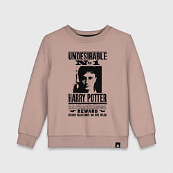 Свитшот хлопковый детский Harry Potter - wanted, цвет: пыльно-розовый