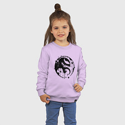 Свитшот хлопковый детский Профиль Вкнома в круге, цвет: лаванда — фото 2