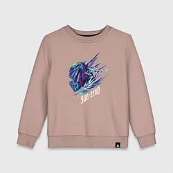 Свитшот хлопковый детский Саб-Зиро Мортал Комбат, цвет: пыльно-розовый