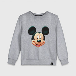 Свитшот хлопковый детский Mickey mouse head, цвет: меланж