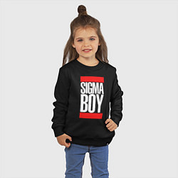 Свитшот хлопковый детский Sigma boy, цвет: черный — фото 2