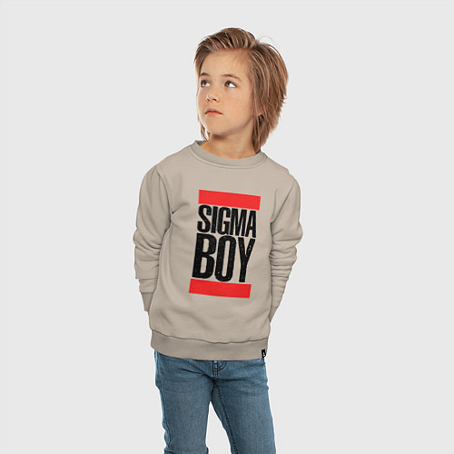 Детский свитшот Sigma boy / Миндальный – фото 4