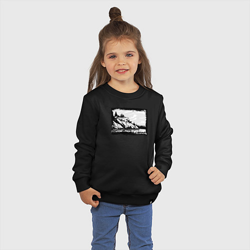 Детский свитшот Дикие тропы и оффроад / Черный – фото 3