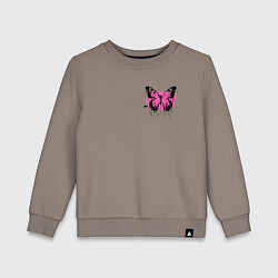 Свитшот хлопковый детский Butterfly graffiti, цвет: утренний латте
