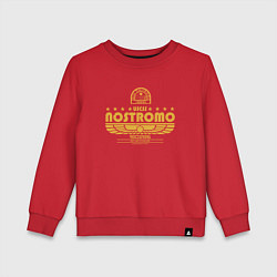 Свитшот хлопковый детский USCSS The Nostromo желтый, цвет: красный