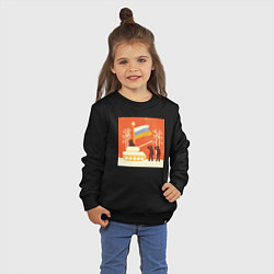 Свитшот хлопковый детский Мужской праздник, цвет: черный — фото 2