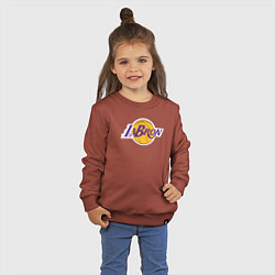 Свитшот хлопковый детский LaBron Lakers, цвет: кирпичный — фото 2