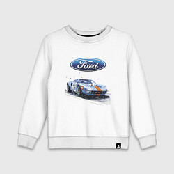 Свитшот хлопковый детский Ford motorsport - sketch, цвет: белый