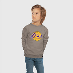 Свитшот хлопковый детский Luka Doncic Lakers, цвет: утренний латте — фото 2