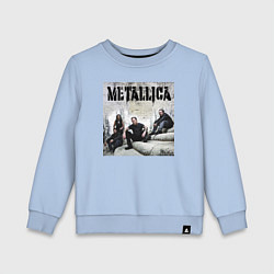 Свитшот хлопковый детский Metallica - cool guys, цвет: мягкое небо