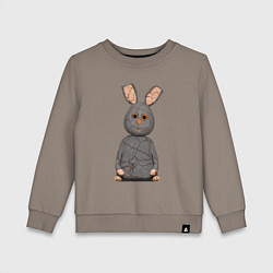 Свитшот хлопковый детский Cartoon hare character, цвет: утренний латте