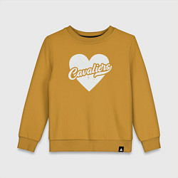 Свитшот хлопковый детский Love Cavaliers, цвет: горчичный
