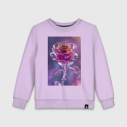 Свитшот хлопковый детский Кристальная роза, цвет: лаванда