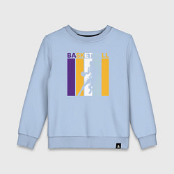 Свитшот хлопковый детский Play basketball, цвет: мягкое небо