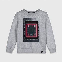 Свитшот хлопковый детский Что внутри, цвет: меланж