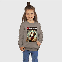 Свитшот хлопковый детский Мик Джагер - Роллинг Стоунз, цвет: утренний латте — фото 2