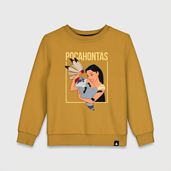 Детский свитшот Покахонтас с енотом