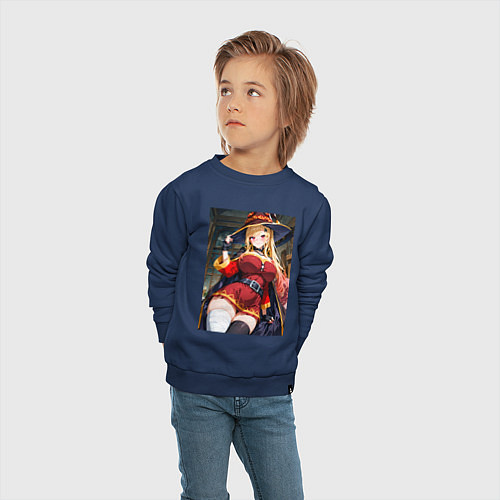 Детский свитшот Марин Китагава косплей Мегумин / Тёмно-синий – фото 4