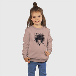 Свитшот хлопковый детский Девчонка милашка, цвет: пыльно-розовый — фото 2