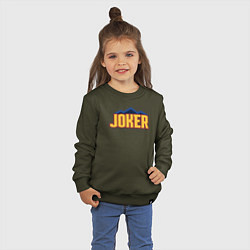 Свитшот хлопковый детский Nuggets Joker, цвет: хаки — фото 2