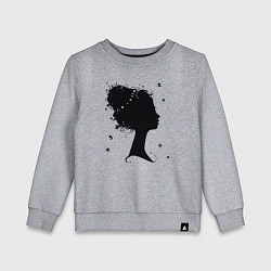 Свитшот хлопковый детский Flower girl, цвет: меланж
