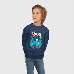 Свитшот хлопковый детский Ghost - Opus Eponymous, цвет: тёмно-синий — фото 2