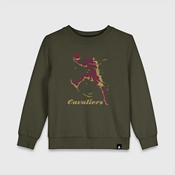 Свитшот хлопковый детский Baller Cavaliers, цвет: хаки