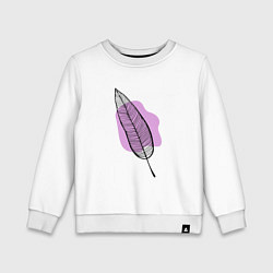 Детский свитшот Контуры листа на сливовом