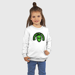 Свитшот хлопковый детский Остерегайтесь людей, цвет: белый — фото 2