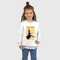 Свитшот хлопковый детский Блич Ичиго Куросаки мечи, цвет: белый — фото 2