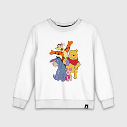 Свитшот хлопковый детский Винни-Пух и друзья, цвет: белый